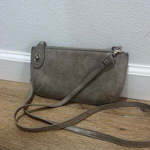Joy Susan Elegant vegan Taupe Women's crossbody anti theft